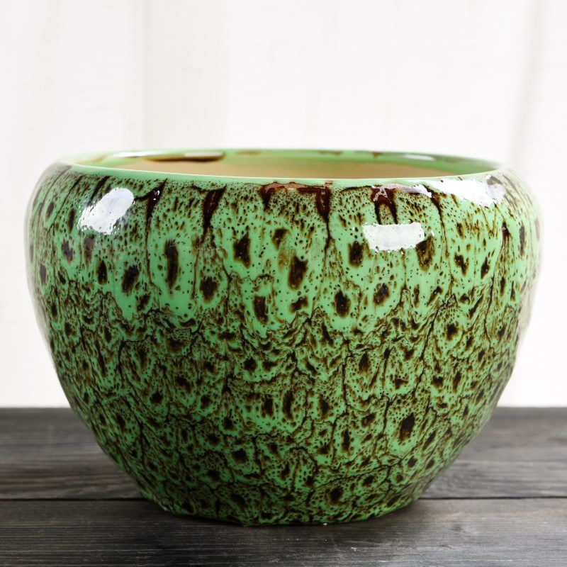 无孔陶瓷碗莲盆金鱼睡莲盆大号古达铜钱绿萝水培花盆荷花缸墨荷大