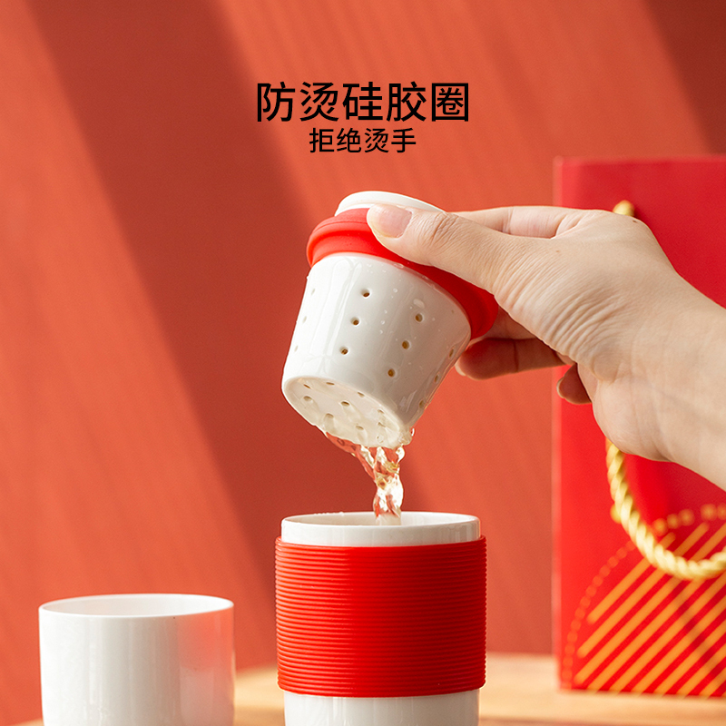 原初格物 水具旅行茶具同心杯灰色/棕色/红色