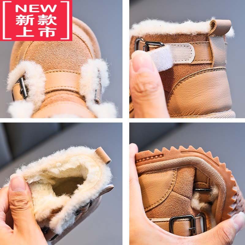 可莉允宝宝雪地靴儿童冬季加绒加厚棉鞋男童软底棉靴女童雪地棉小童婴儿图片