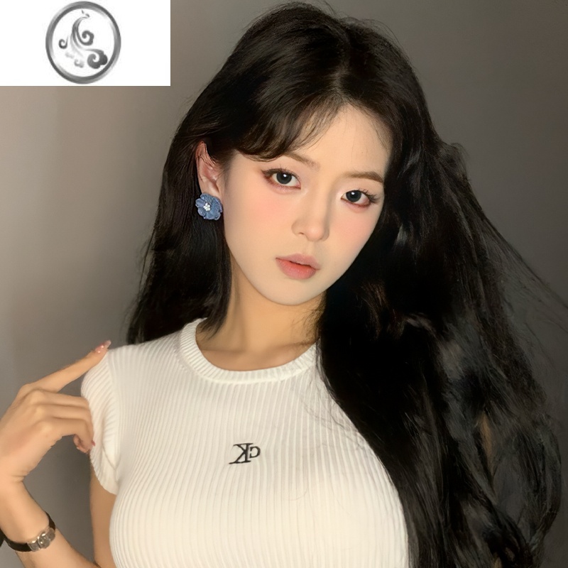 JiMi小清新花朵蚊香盘耳夹无耳洞女生2023年新款潮小众设计高级感耳饰高清大图