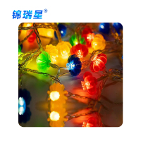 锦瑞星新年装饰彩灯红灯笼灯串彩色插电款10m/个