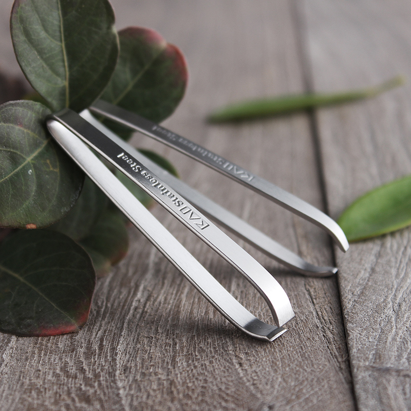 日本贝印不锈钢眉毛夹子眉钳套装拔毛镊子眼睫毛夹眉拔镊子拔毛钳2只