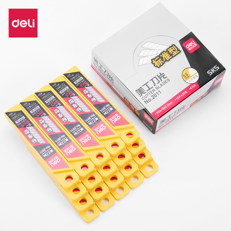 得力(deli) 2011/2012美工刀片 8刀头 10片/盒 单盒装