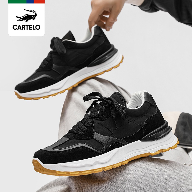 线下专柜同款卡帝乐鳄鱼cartelo新款百搭男士运动休闲鞋男鞋板鞋潮流