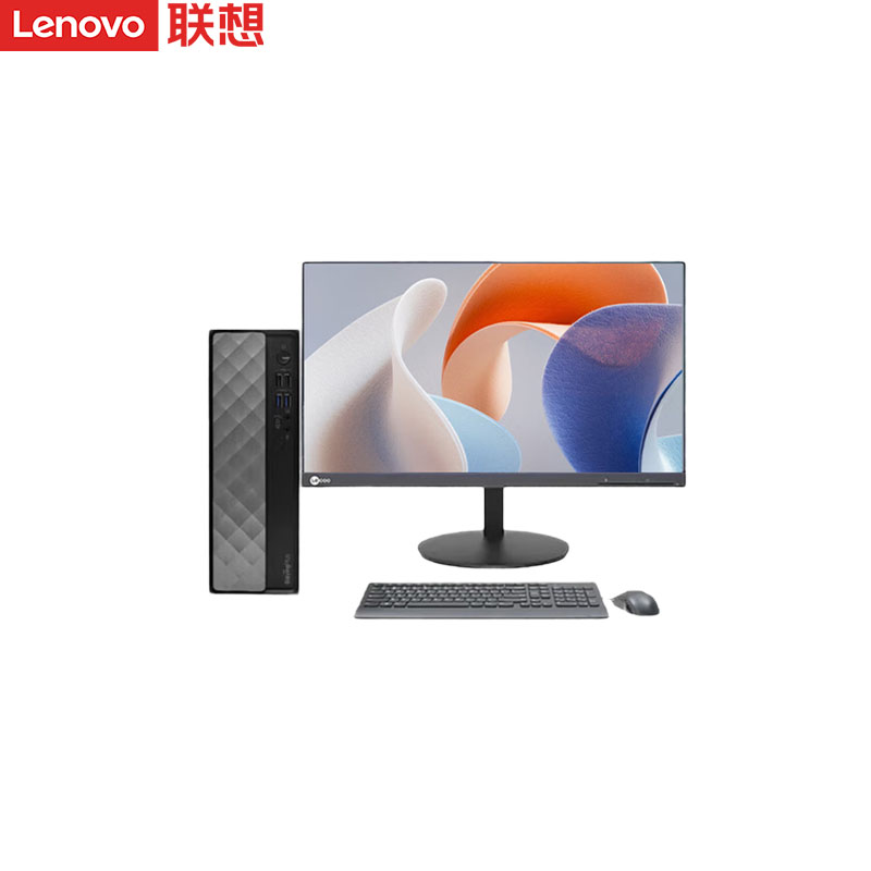 联想百应M300 商用办公主机个人家用台式电脑主机 升级I5-12600HX 16G 1T 2G W11+27高清大图