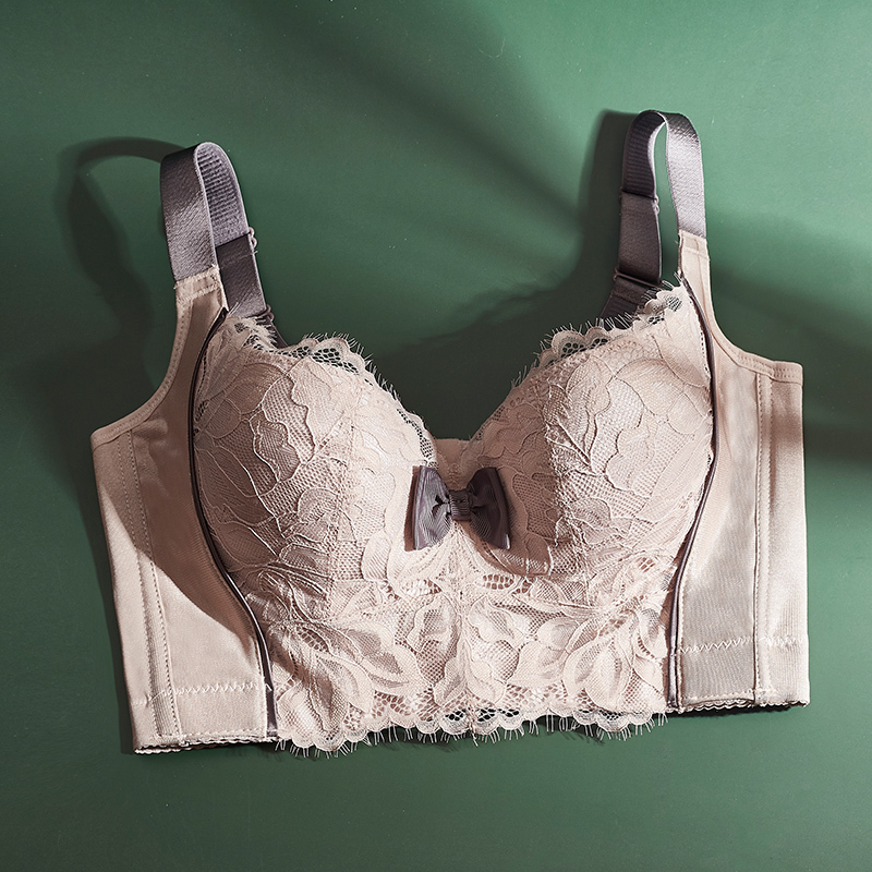 盛世尼曼六排扣调整型内衣聚拢收副乳防下垂薄款有钢圈上托文胸收腋下