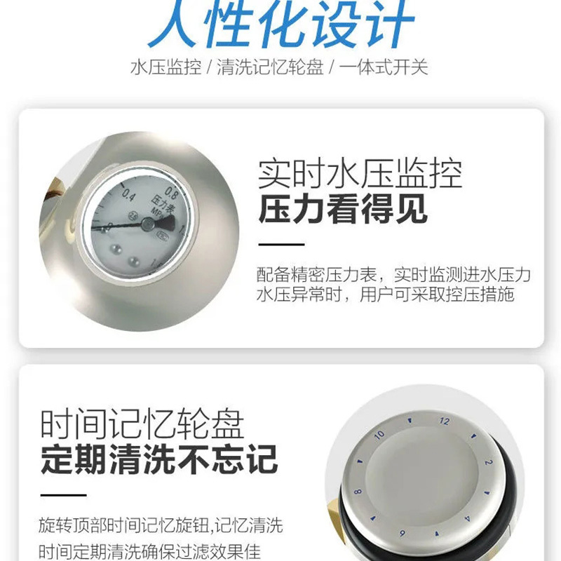 海尔前置过滤器家用反冲洗式中央净水机全屋自来水净水器HP15前置过滤器