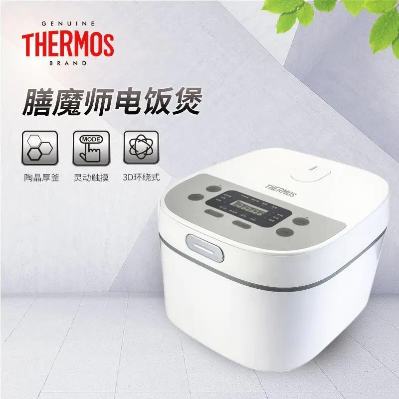 膳魔師(THERMOS) EHA-4146E-SW 电饭煲 4L大容量 24H预约智能电饭锅