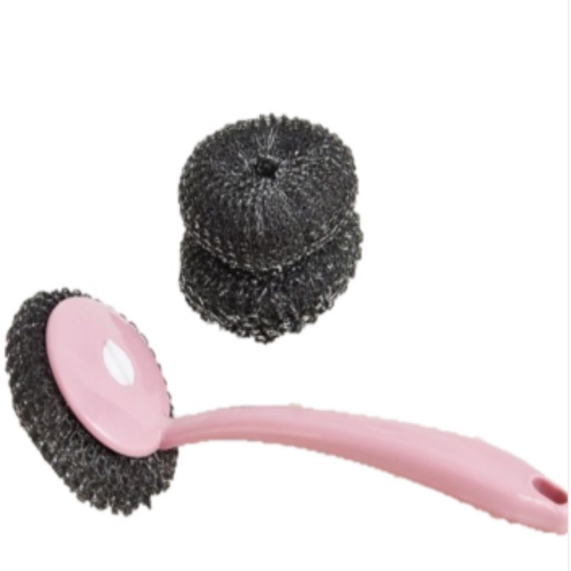 高杨茂诺 长柄钢丝球刷(多种颜色随机) 常规款 把高清大图