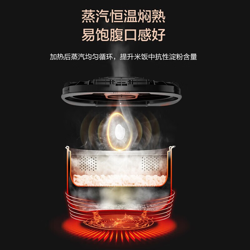 美的(Midea)MB-HC456L 电饭煲IH低糖 wifi智能饭煲杂粮双内胆大火力恒匀火家用精钢内胆高清大图