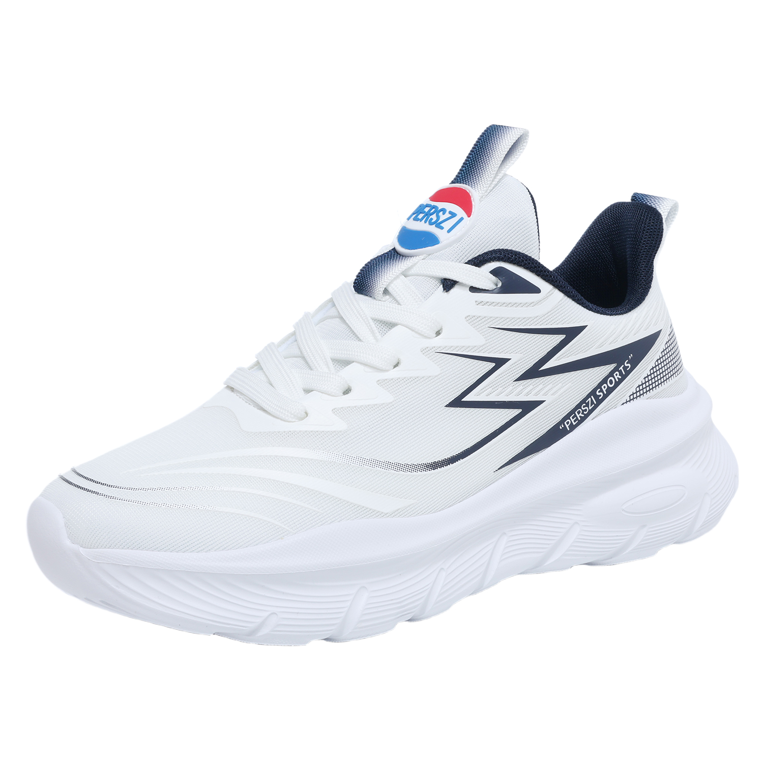 白水母 2025春季运动鞋马拉松缓震跑步鞋网面透气超轻休闲时尚跑鞋高清大图