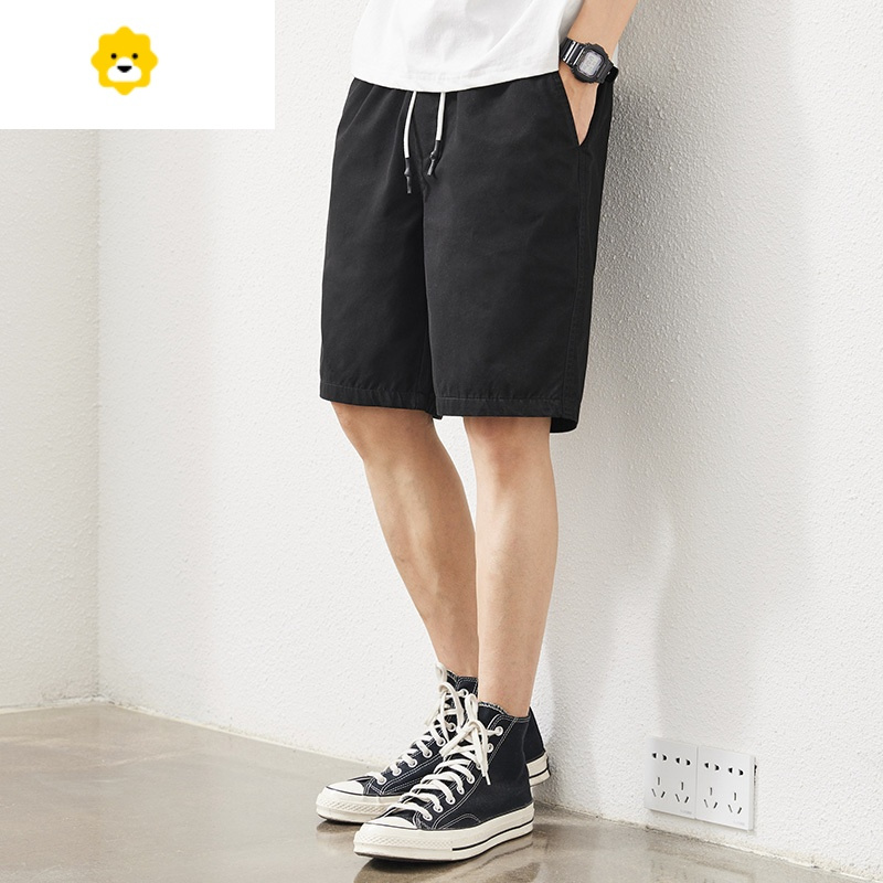 fishbasket汉斯卡休闲短裤男季外穿工装五分裤男士宽松直筒运动中裤男