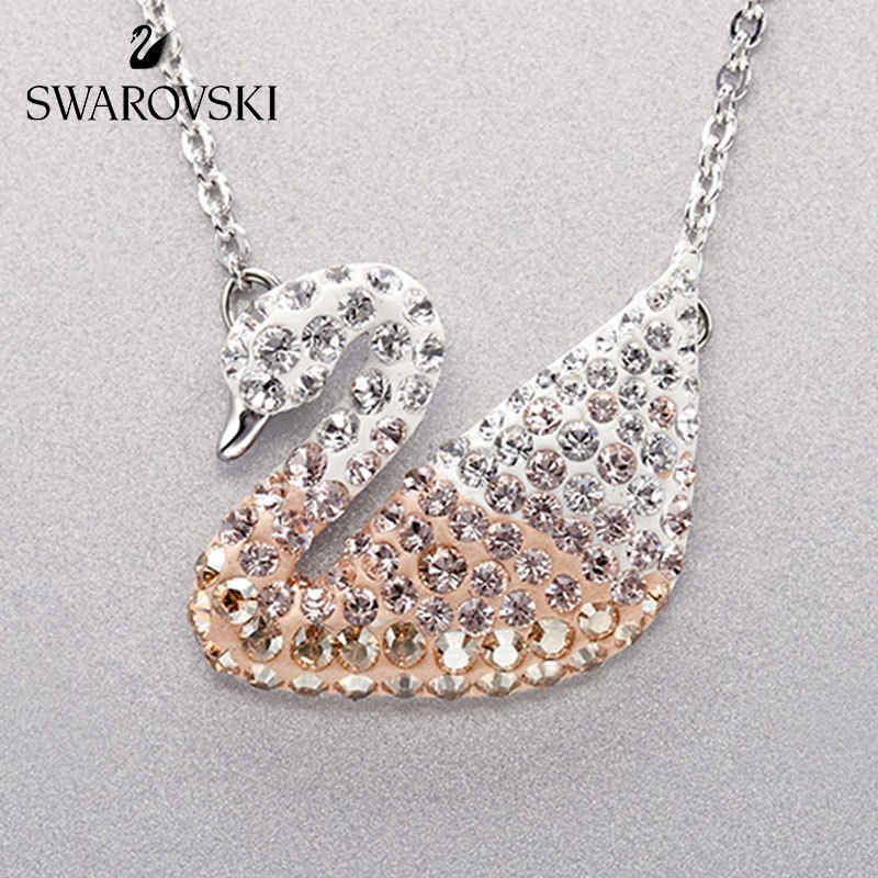 [直营]施华洛世奇(SWAROVSKI) ICONIC SWAN 小天鹅水晶 女士项链锁骨链欧美风格 人造水晶 送恋人