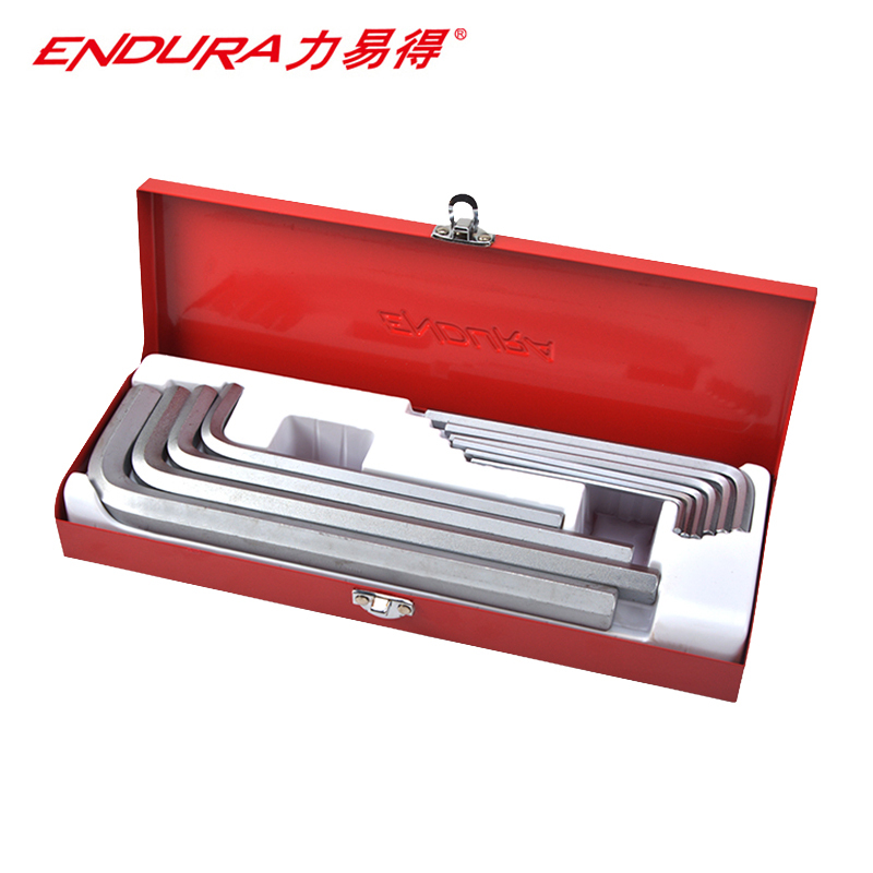 力易得(ENDURA)10件套公制加长平头内六角 内六角扳手组套 E1582 1套