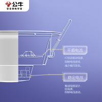 bull公牛筒灯基础款led天花灯嵌入式客厅孔灯吊顶灯超薄洞灯防雾灯走廊灯玄关灯