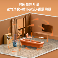 长虹(CHANGHONG)无叶暖风机取暖器2200W卧室家用取暖速热智能定时控温遥控香薰CDN-RN49PR