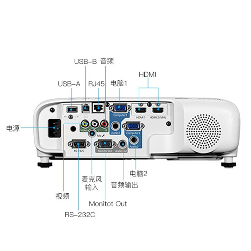 爱普生(EPSON) CB-109W 投影机(含幕布、支架等)