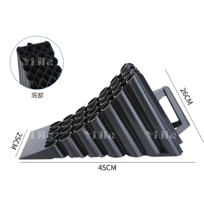 翌嘉YJ4121911 塑料止退器塑料止滑器停车斜坡垫三角木阻车器 450*250*260mm高清大图