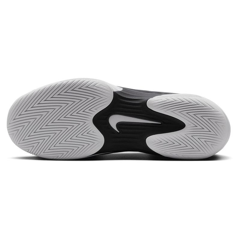 Nike耐克女士网球鞋轻量缓震稳定耐磨黑白色轻质耐磨运动鞋高清大图