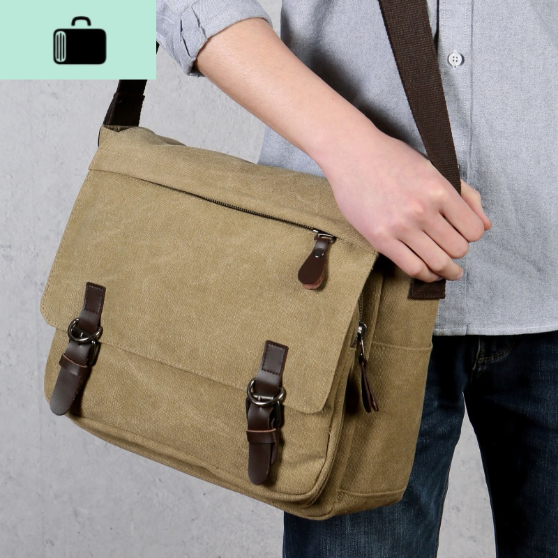 精品男士帆布包单肩包2020年新款男包大容量背包斜挎包休闲式包包new