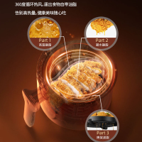松下空气炸锅2022新款智能多功能家用4L元气炸锅HC100