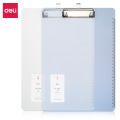得力 9256 A4带刻度商务半透明书写板夹 文件夹试卷资料收纳夹