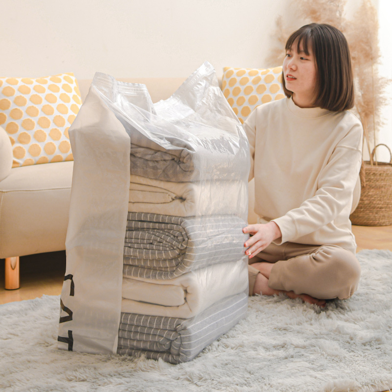 禧天龙抽真空压缩袋大号加厚收纳袋整理袋棉被子衣服家用衣服袋子 7件套手泵装