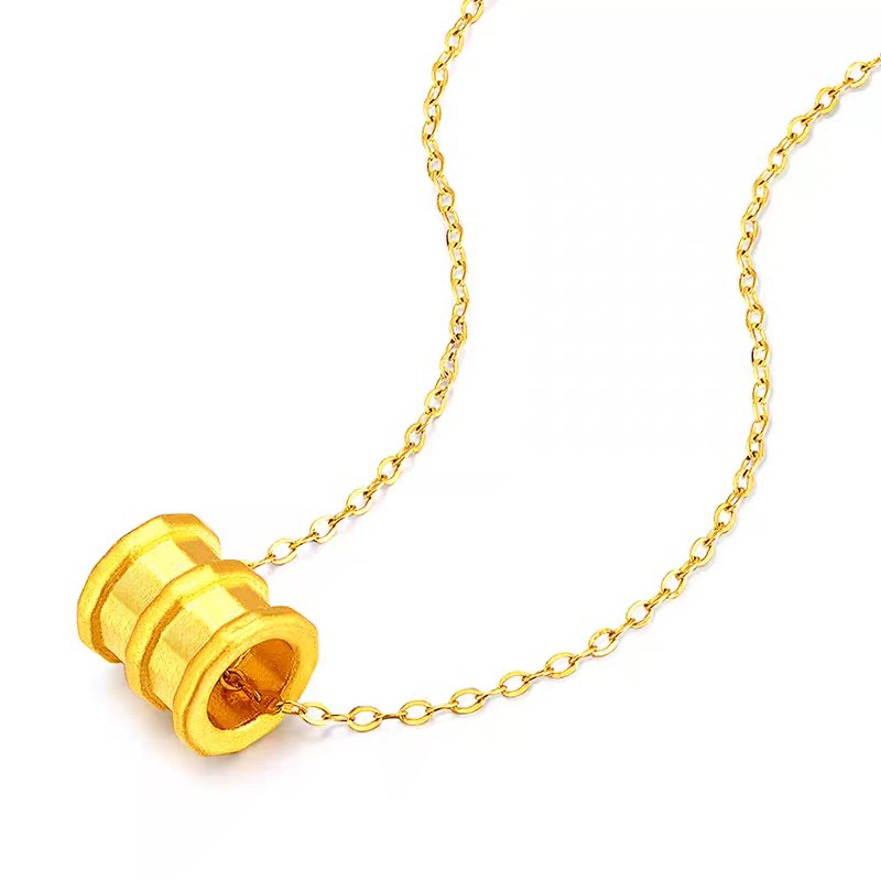 盛爵足金小蛮腰吊坠项链