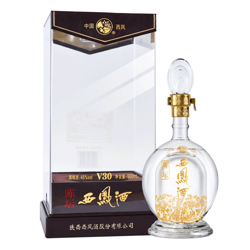 西凤酒 陈坛V30 45度 500ml单瓶 凤香型白酒