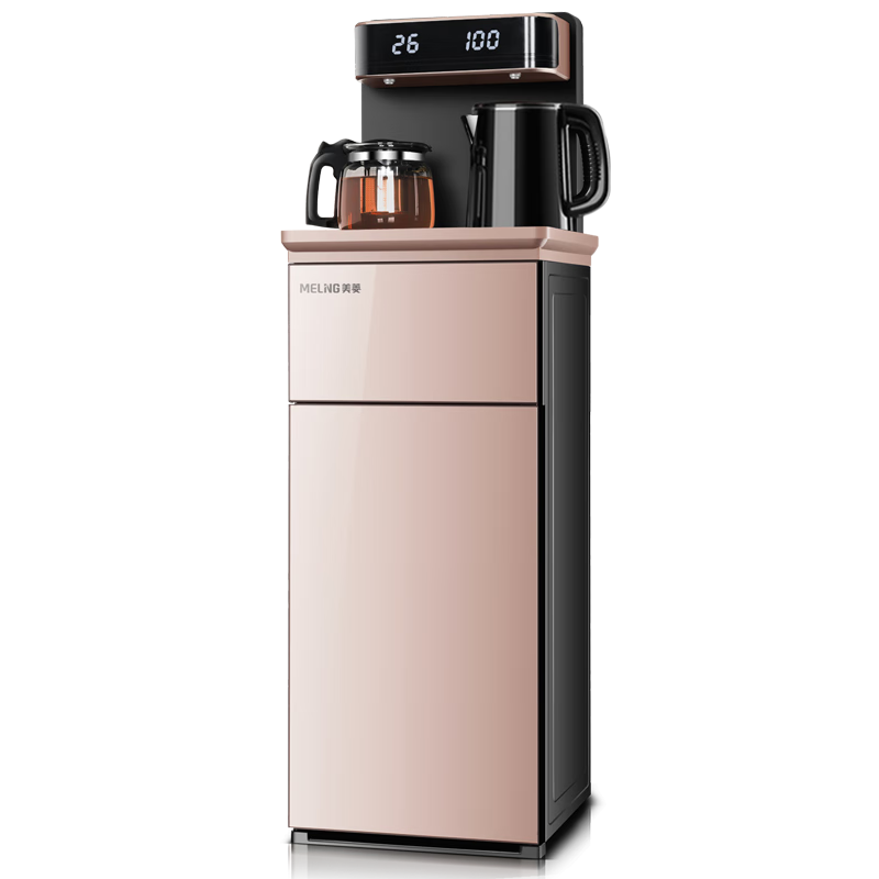 美菱meiling茶吧机家用多功能智能遥控温热台式立式饮水机冰温热款