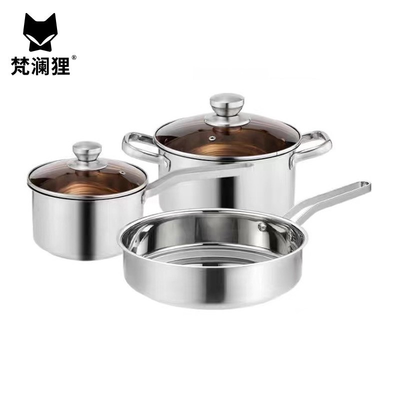 梵澜狸无涂层锅具套装SZ48 套高清大图