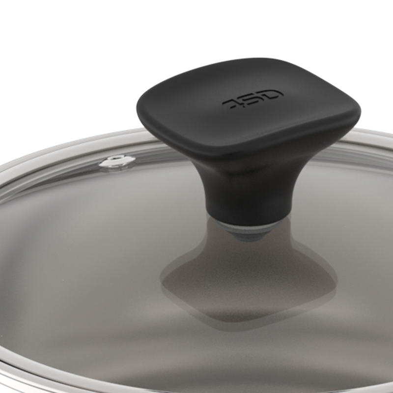 爱仕达 ASD 16cm 304不锈钢有盖奶锅通用灶具轻巧耐用高清大图