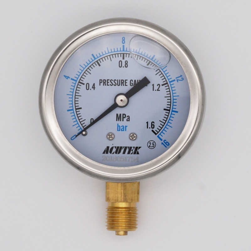 充油 防震 抗震 液压 油压 耐震压力表yn60 1.6mpa m14*1.