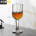 三维工匠复古钻石高脚杯红酒杯家用 欧式水晶葡萄酒洋酒杯创意个性玻璃杯 2号杯【容量150ml】