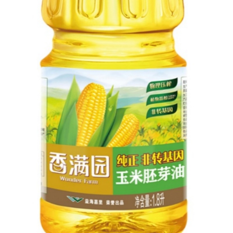 香满园非转基因玉米胚芽油1.8升高清大图