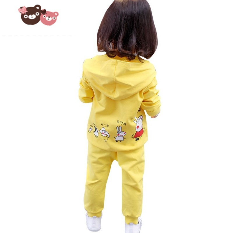 绿彩虹光女童儿童女孩衣服女宝宝春装套装夏女婴1周岁半秋2到3岁多