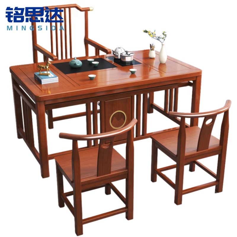 铭思达茶桌1.4米3椅套高清大图
