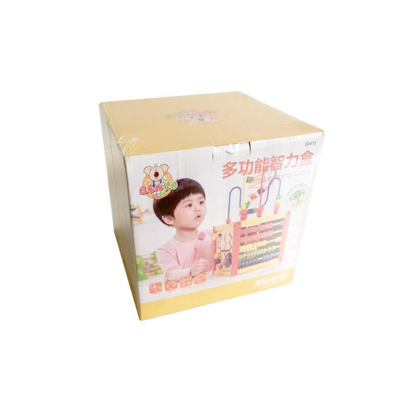 木玩世家多功能盒绕珠算架启蒙玩具宝宝早教绕珠串珠盒B2412高清大图