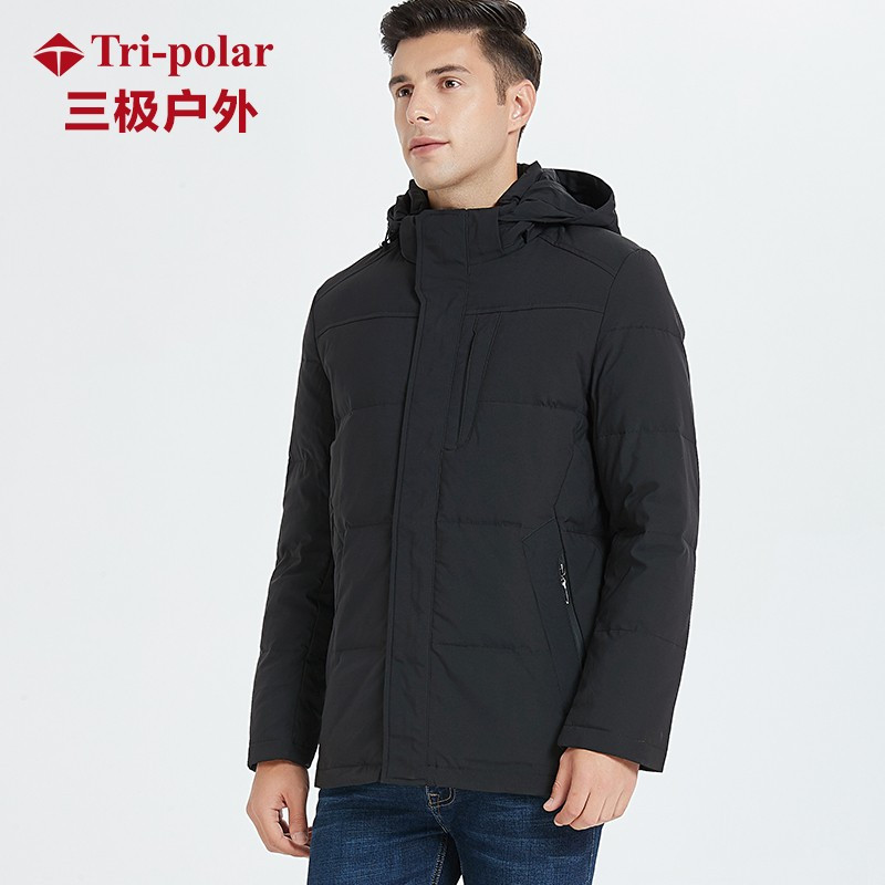 三极 TP8893 大码白鸭绒羽绒服 男款