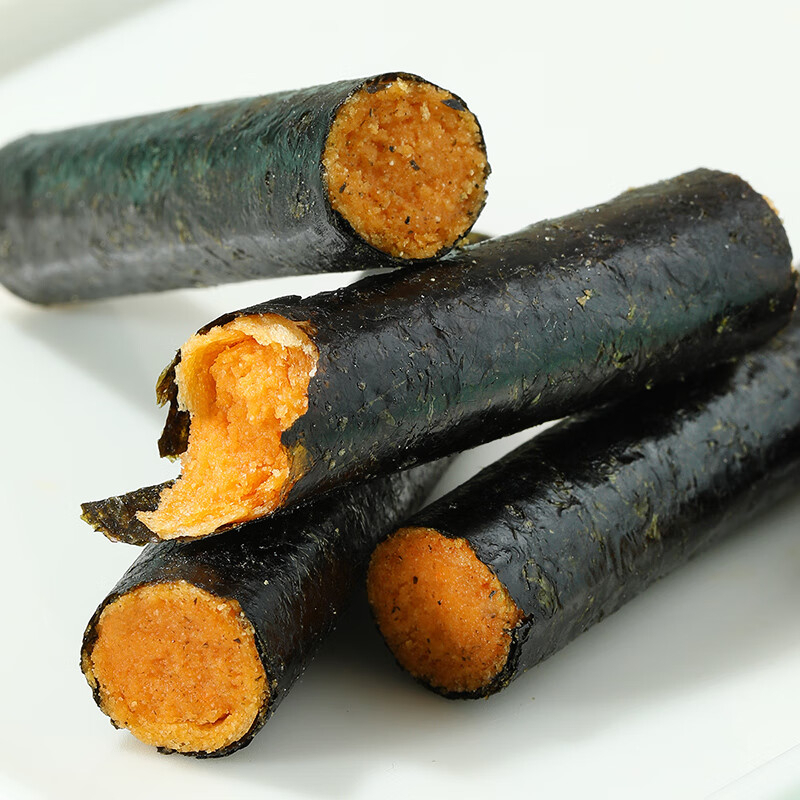 味滋源海苔卷250g三重口感酥脆可口咸香交织咔滋鲜香肉松味高清大图