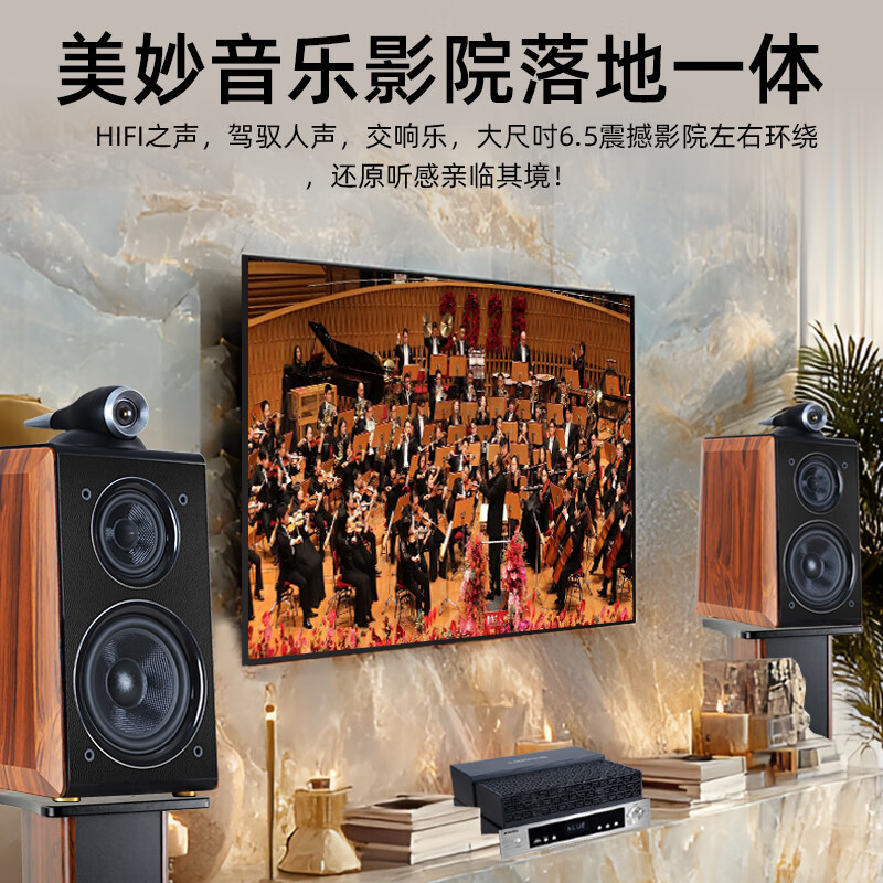 山水(SANSUI)S900HiFi发烧音响 无线蓝牙功放话筒点歌机音响套装 山水S980-I三分频六胆管HIFI音响高清大图