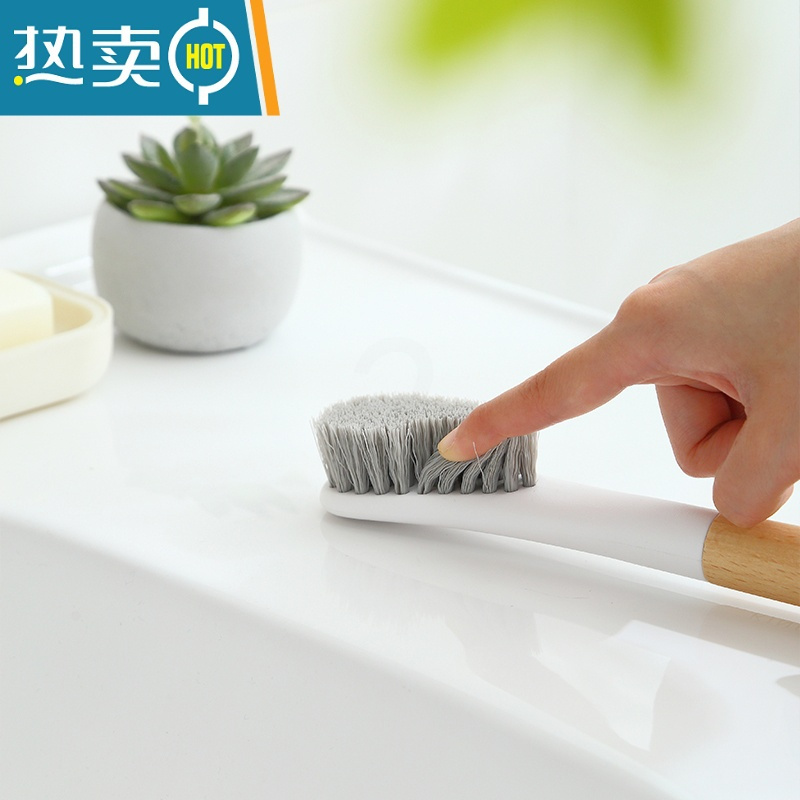 敬平鞋刷长柄榉木家用洗鞋刷子软毛刷洗衣刷子板刷不伤鞋 长柄榉木