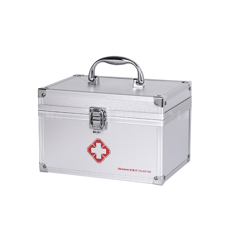 翌嘉YJ4122329 铝合金医药箱家用收纳箱应急医药箱 9寸 216*153*141