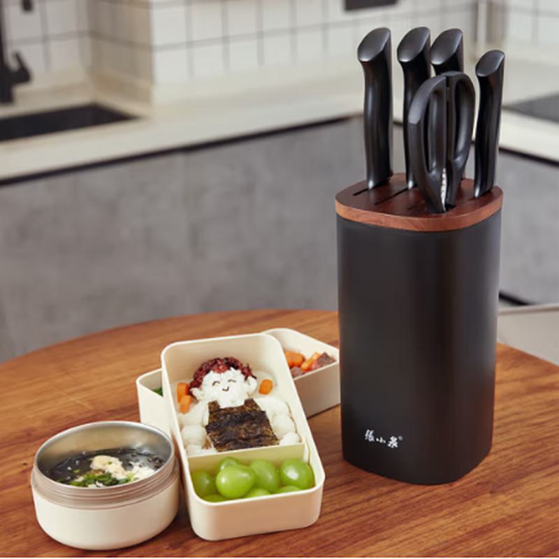 张小泉流线几何·墨影套装刀具六件套 D300041高清大图