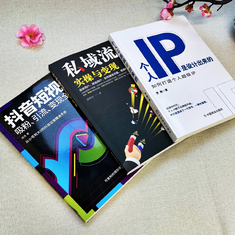 [正版]3册 个人IP是设计出来的 如何打造个人超级IP+私域流量实操与变现+抖音短视频吸粉引流变现全攻略 抖音短视频高清大图