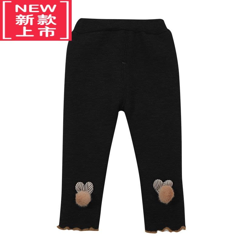 可莉允女童打底裤加绒加厚儿童冬季一体绒外穿长裤宝宝弹力紧身保暖裤子图片