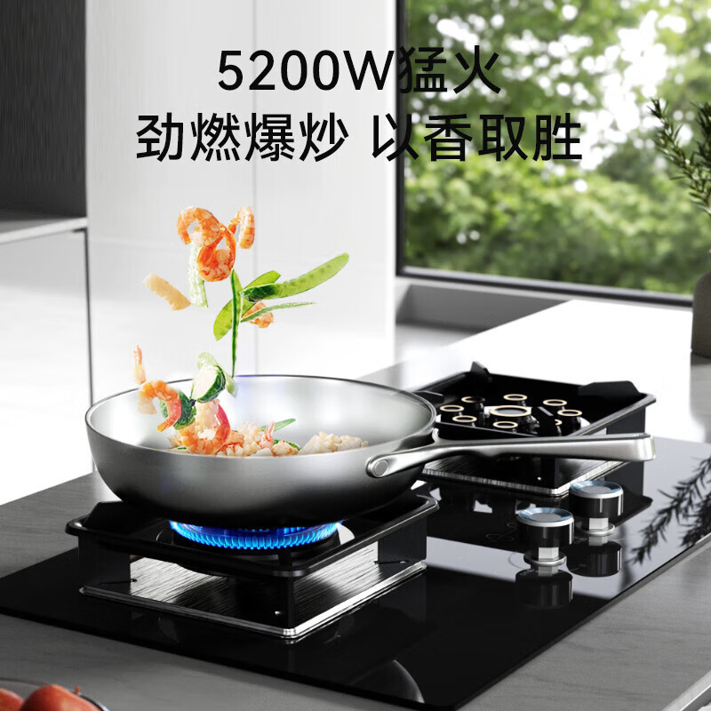 欧派燃气灶5.2kw猛火灶XZF101液化气 鸳鸯九腔-双灶定时液化气高清大图