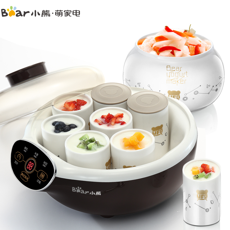 小熊(Bear)酸奶机 SNJ-A15E1 陶瓷内胆8分杯 微电脑式全自动 米酒纳豆多功能发酵酸奶机
