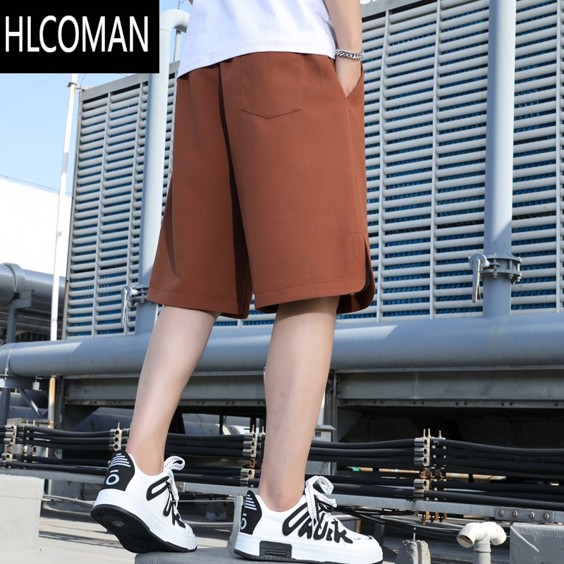 HLCOMAN夏季新款男士短裤五分沙滩裤子宽松马裤休闲潮流运动百搭直筒中裤