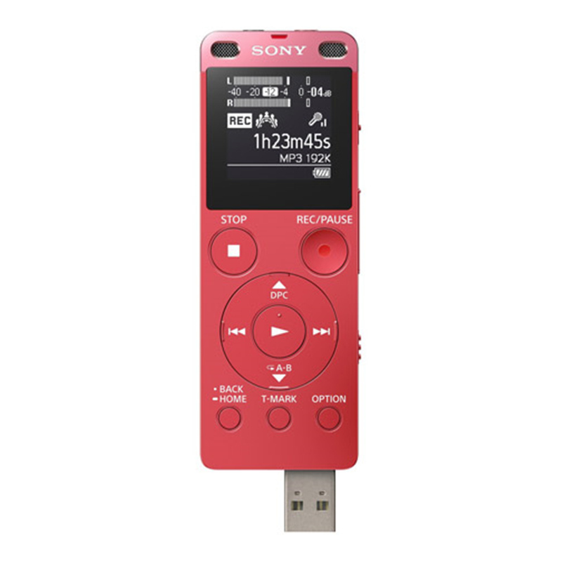 SONY/索尼 ICD-UX560F(粉色)4GB 专业高清降噪学生上课会议长待机商务取证内录可扩展64g声控录音笔